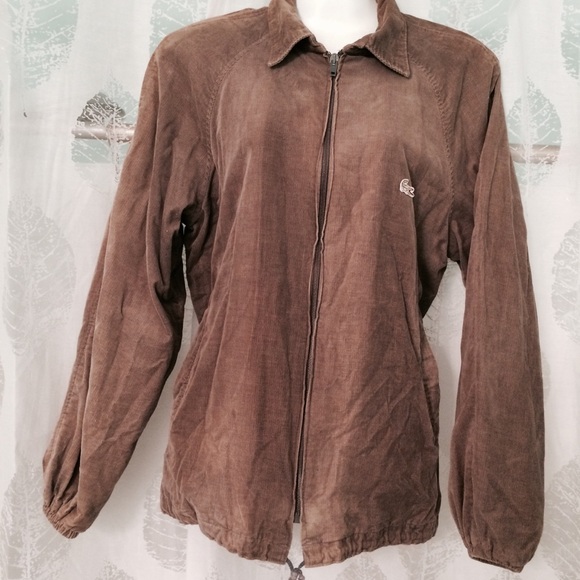 LACOSTE Vintage Flannel lined corduroy jacket L - Picture 1 of 8